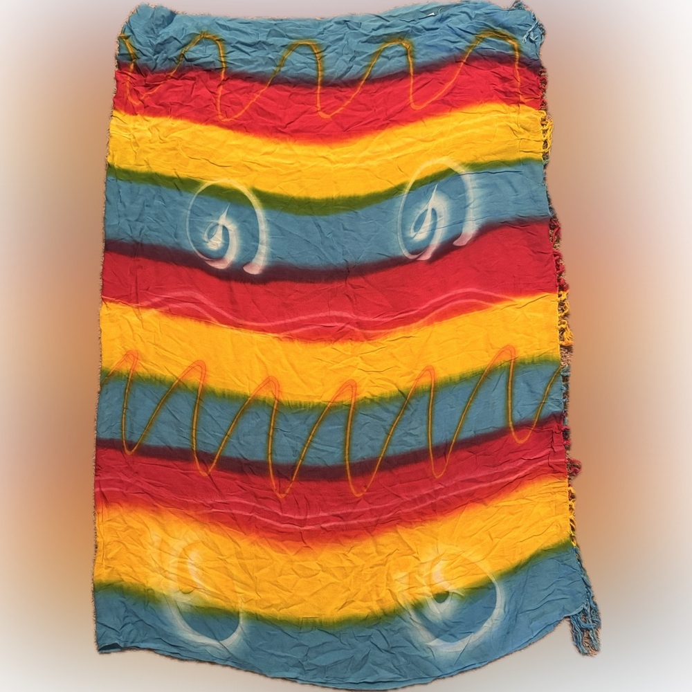 Cosmo approx 46”x66” Colorful Tie-Dye Rayon Sarong